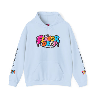 Flavor Drop Coffee Hoodie — “Stay Bold Sip Better” Graphic Pullover