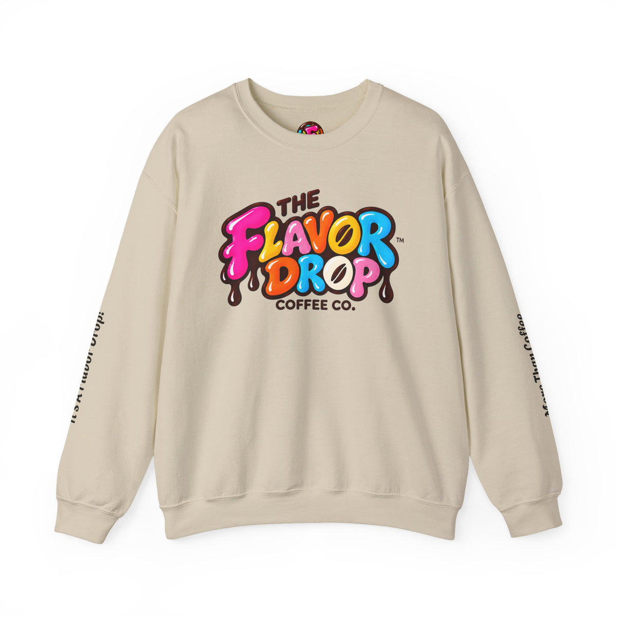 The Flavor Drop Logo Sweatshirt | Colorful Candy Typography