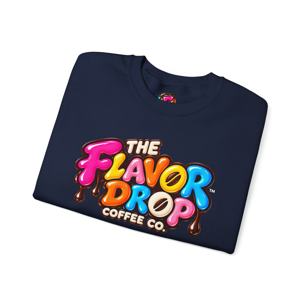 Flavor Drop Crewneck Sweatshirt — "Drop the Boring, Keep the Flavor" Coffee Co.