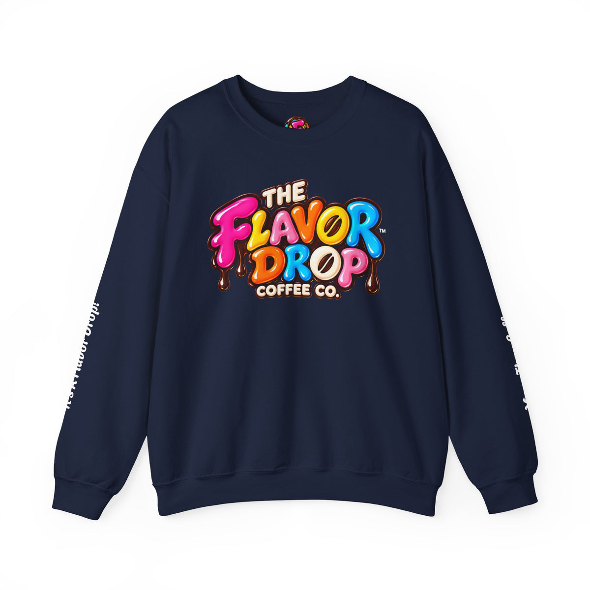 Flavor Drop Crewneck Sweatshirt — "Drop the Boring, Keep the Flavor" Coffee Co.