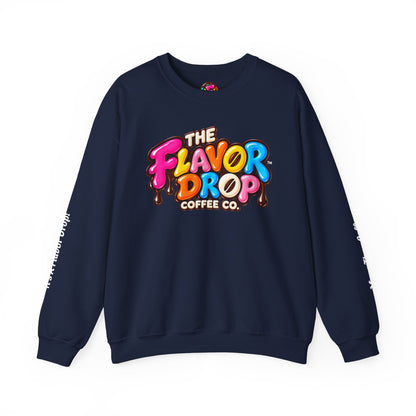 Flavor Drop Crewneck Sweatshirt — "Drop the Boring, Keep the Flavor" Coffee Co.