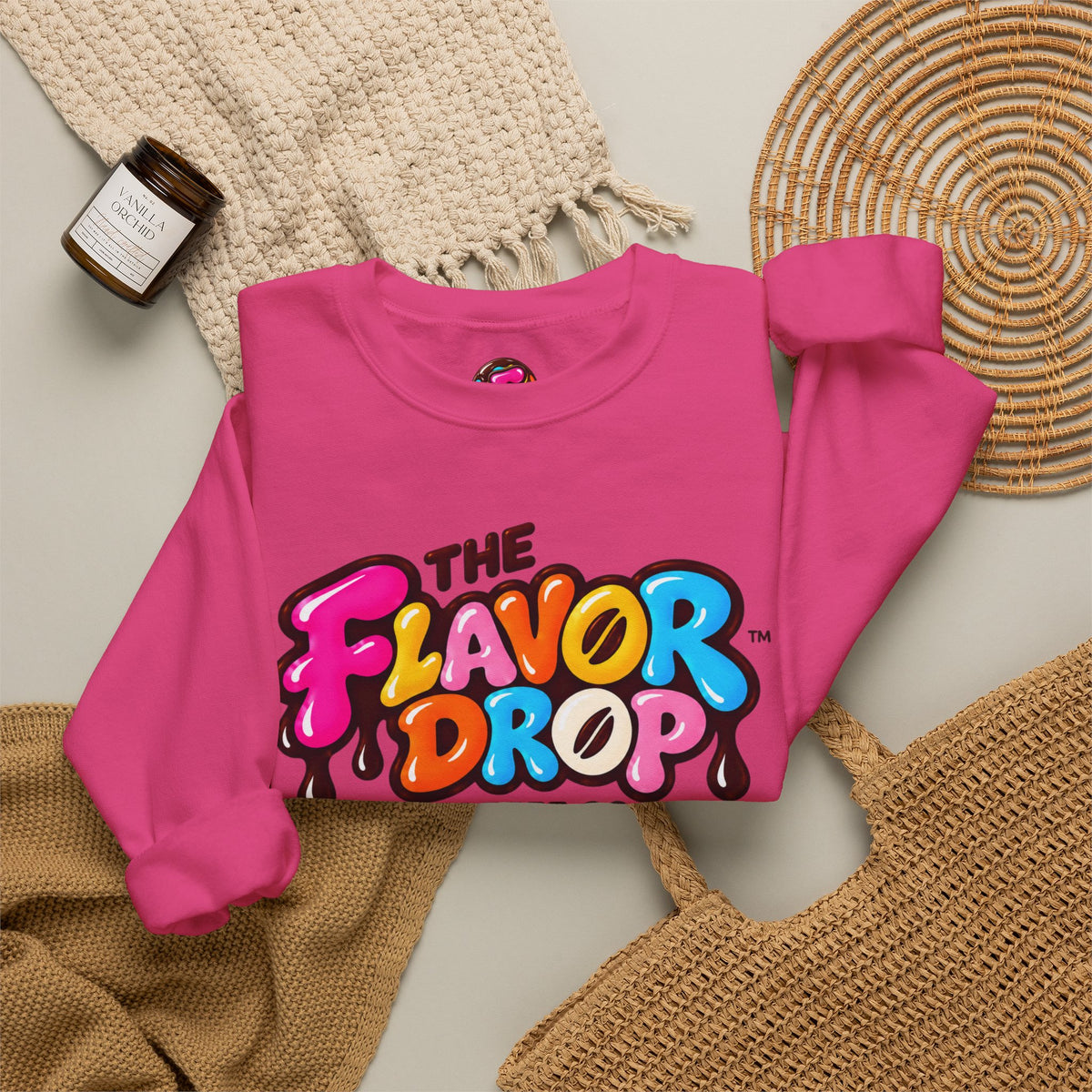 The Flavor Drop Logo Sweatshirt | Colorful Candy Typography