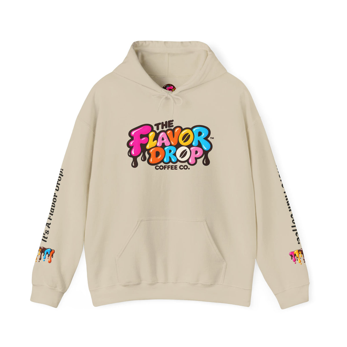 Flavor Drop Coffee Hoodie — “Stay Bold Sip Better” Graphic Pullover