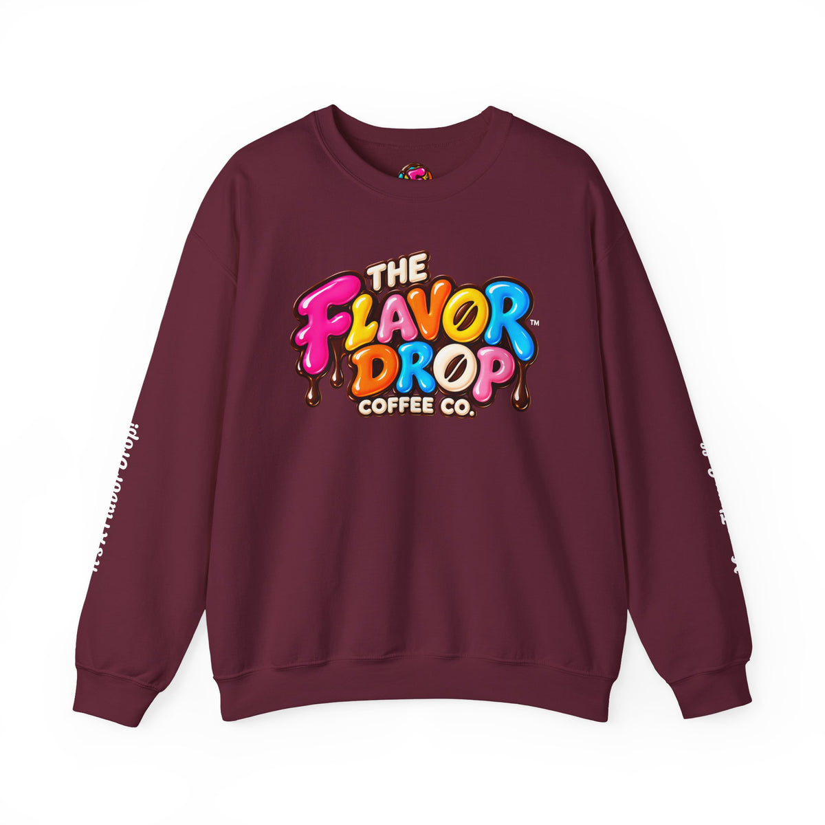 Flavor Drop Crewneck Sweatshirt — "Drop the Boring, Keep the Flavor" Coffee Co.