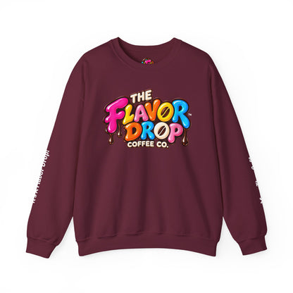 Flavor Drop Crewneck Sweatshirt — "Drop the Boring, Keep the Flavor" Coffee Co.