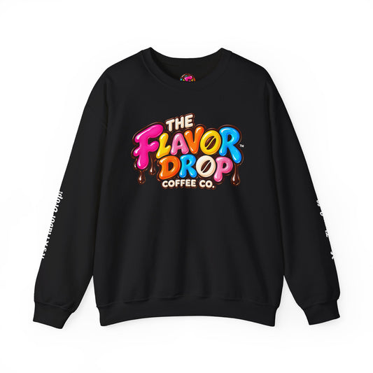 Flavor Drop Crewneck Sweatshirt — "Drop the Boring, Keep the Flavor" Coffee Co.