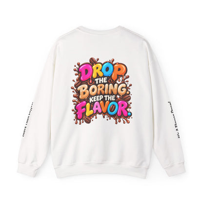 The Flavor Drop Logo Sweatshirt | Colorful Candy Typography