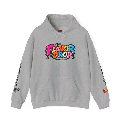 Flavor Drop Coffee Hoodie — “Stay Bold Sip Better” Graphic Pullover