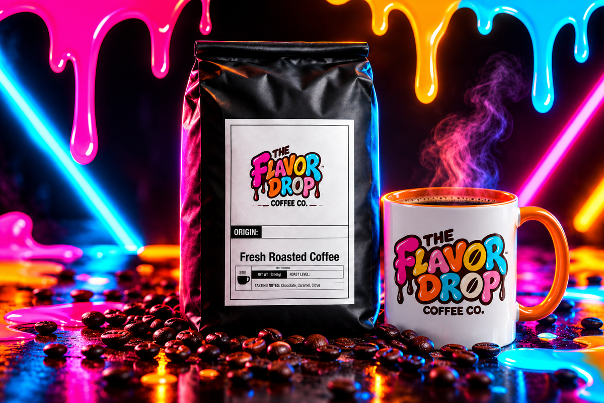Flavor Drop Hero — Branded Mug Swap